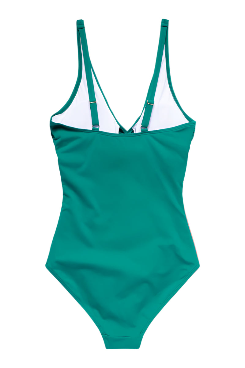 Simi Solid Swimsuit Recycled - Peacock
