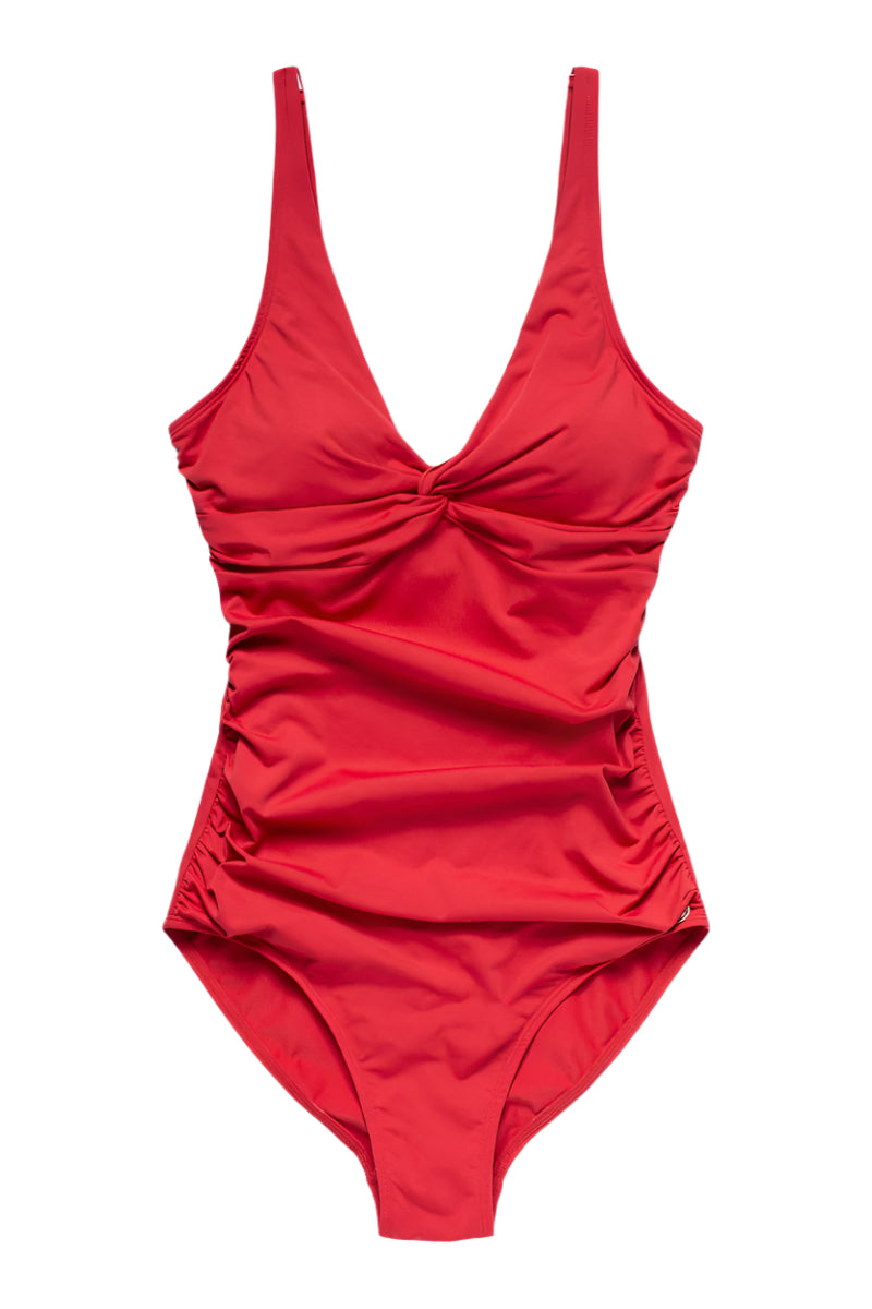 Simi Solid Swimsuit Recycled - Lipstick red