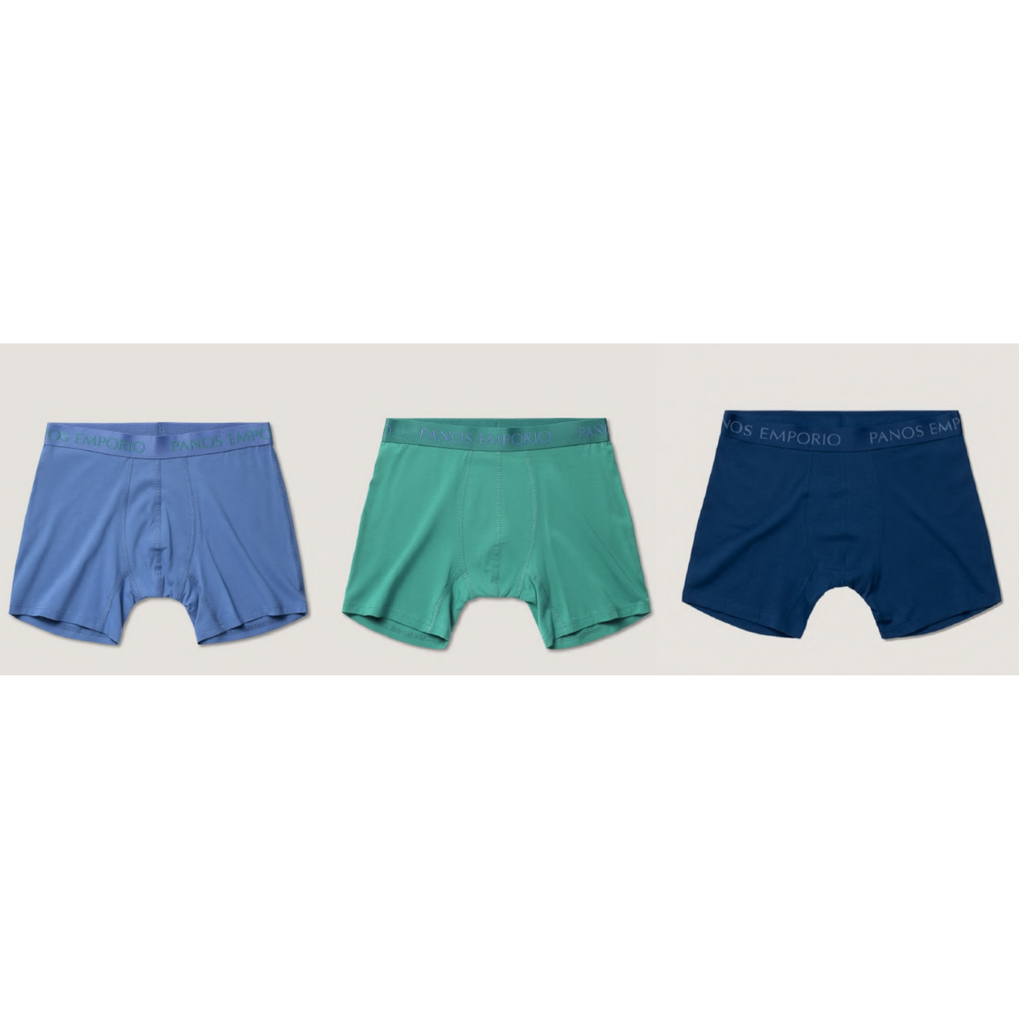 3pk Base Bamboo Boxer High tide/Peacock/Poseidon