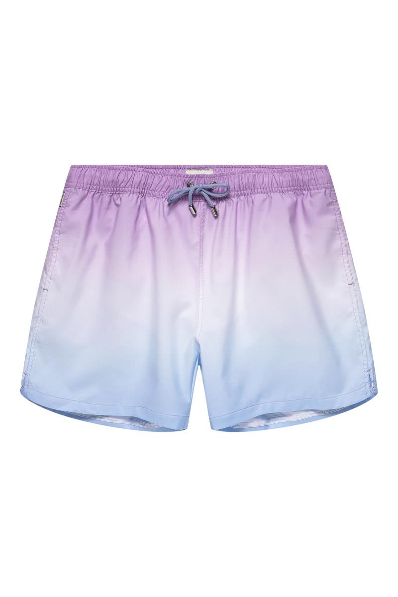 Classic Swimming Trunks, Blue/Lilac Dip Dye