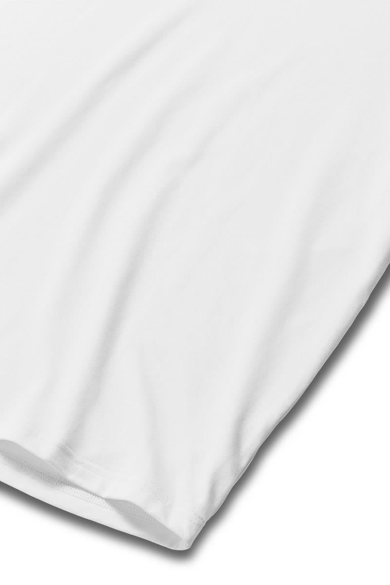 Panos Emporio Eco Bamboo and Organic Cotton V Neck T-shirt Crew, White