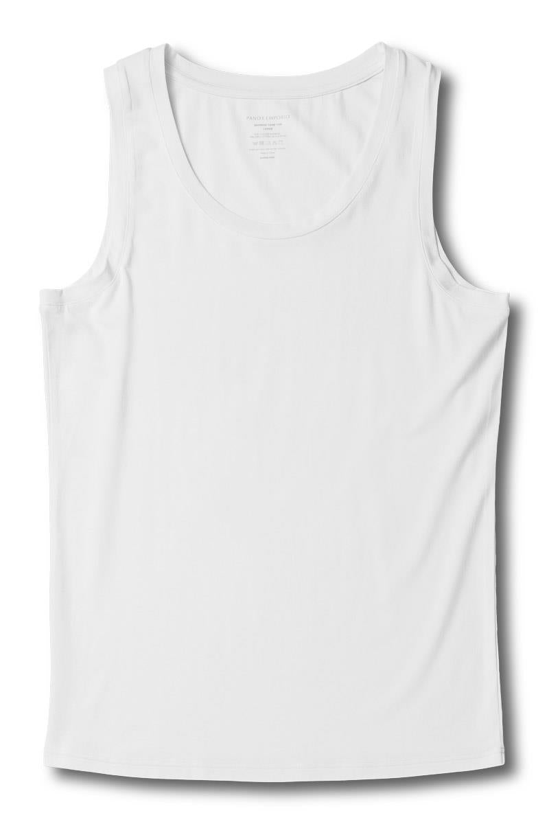 Panos Emporio Eco Bamboo and Organic Cotton Vest, White