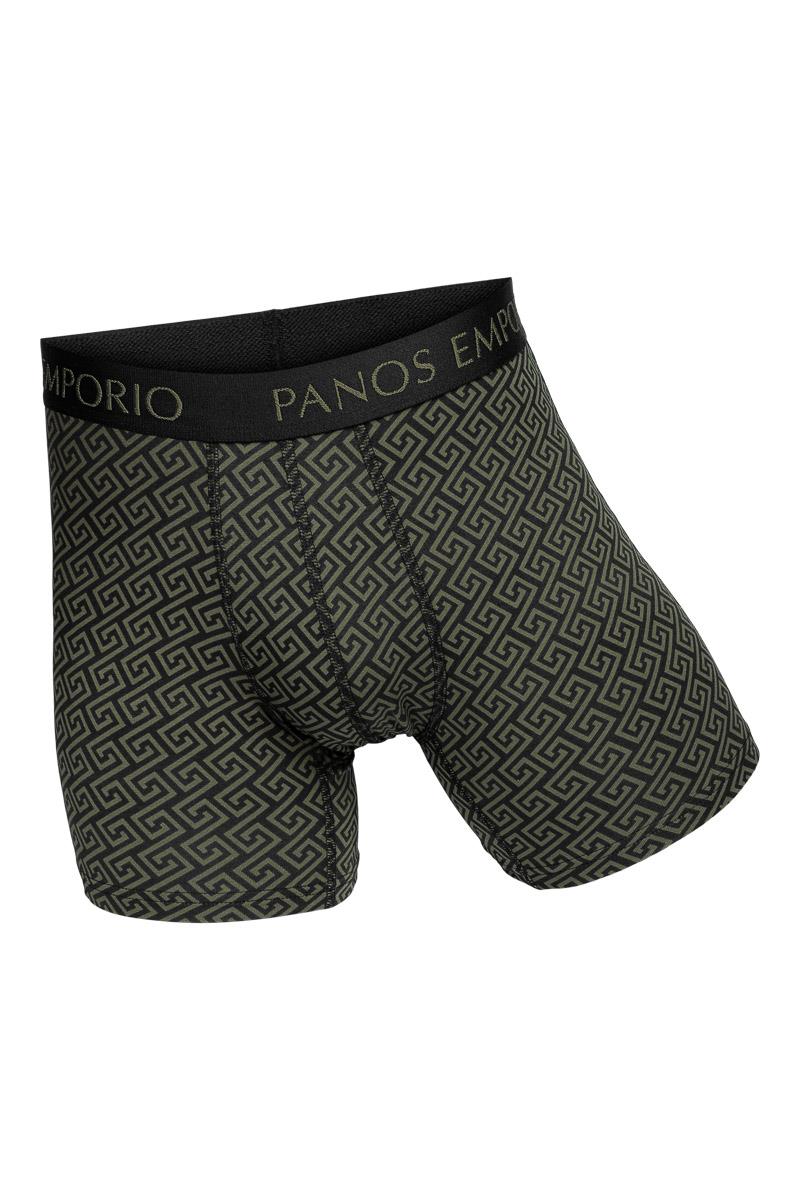 Panos Emporio Eco Base Bamboo and Organic Cotton Boxer 3 Pack, Grey Meander