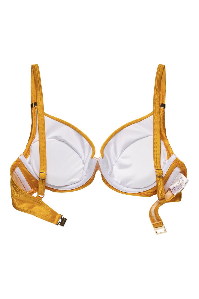 Lydia Push up Bikini Top, Amber.