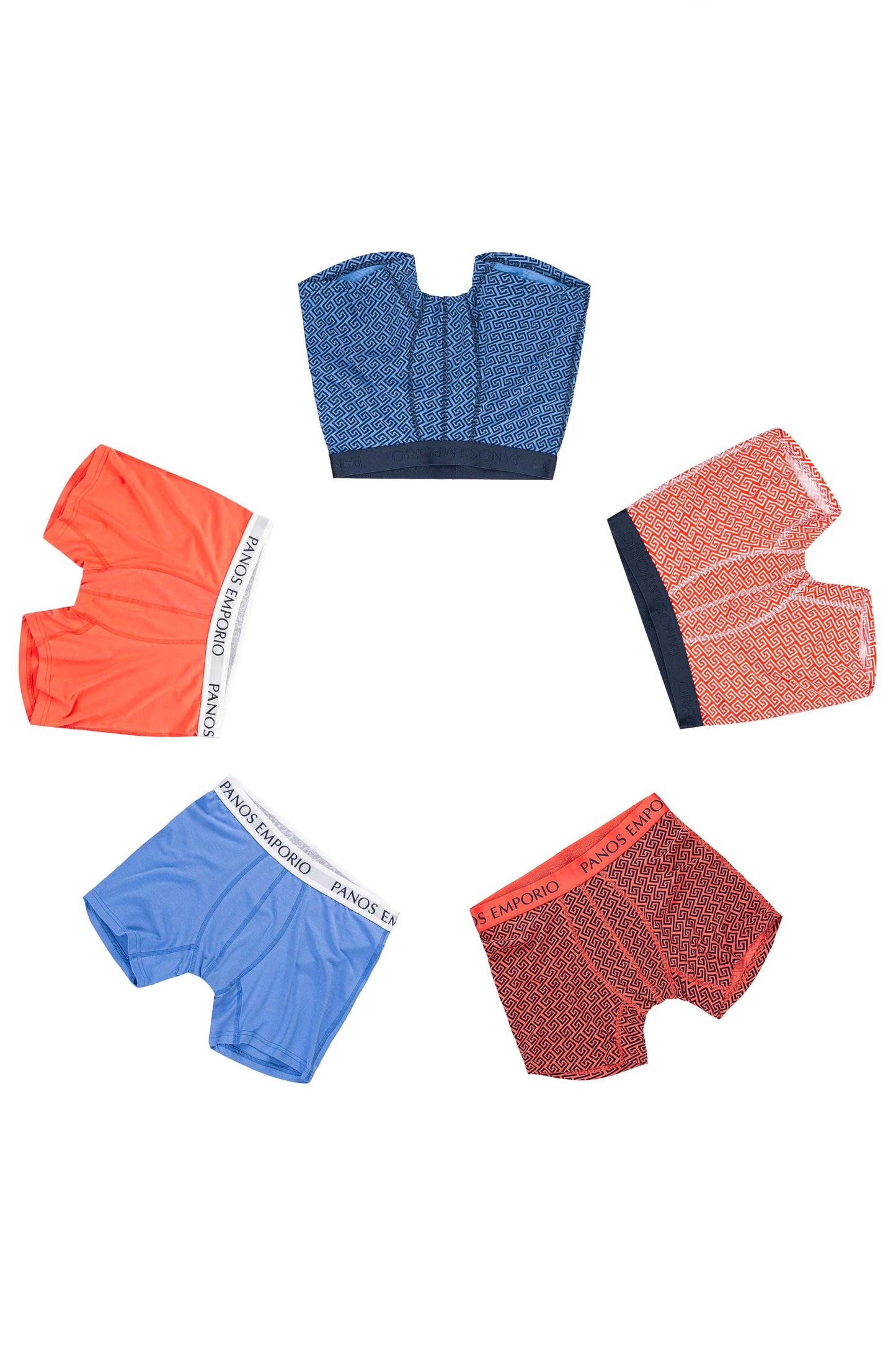 Eco Base Bamboo and Organic Cotton Boxer 5 Pack, Aztek Orange