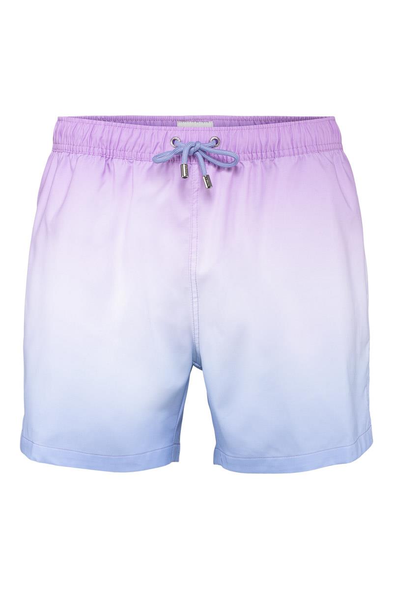 Classic Swimming Trunks, Blue/Lilac Dip Dye