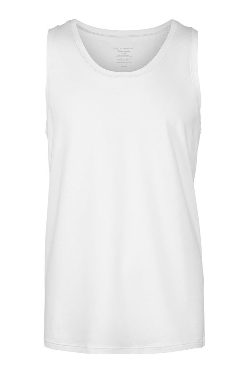 Panos Emporio Eco Bamboo and Organic Cotton Vest, White