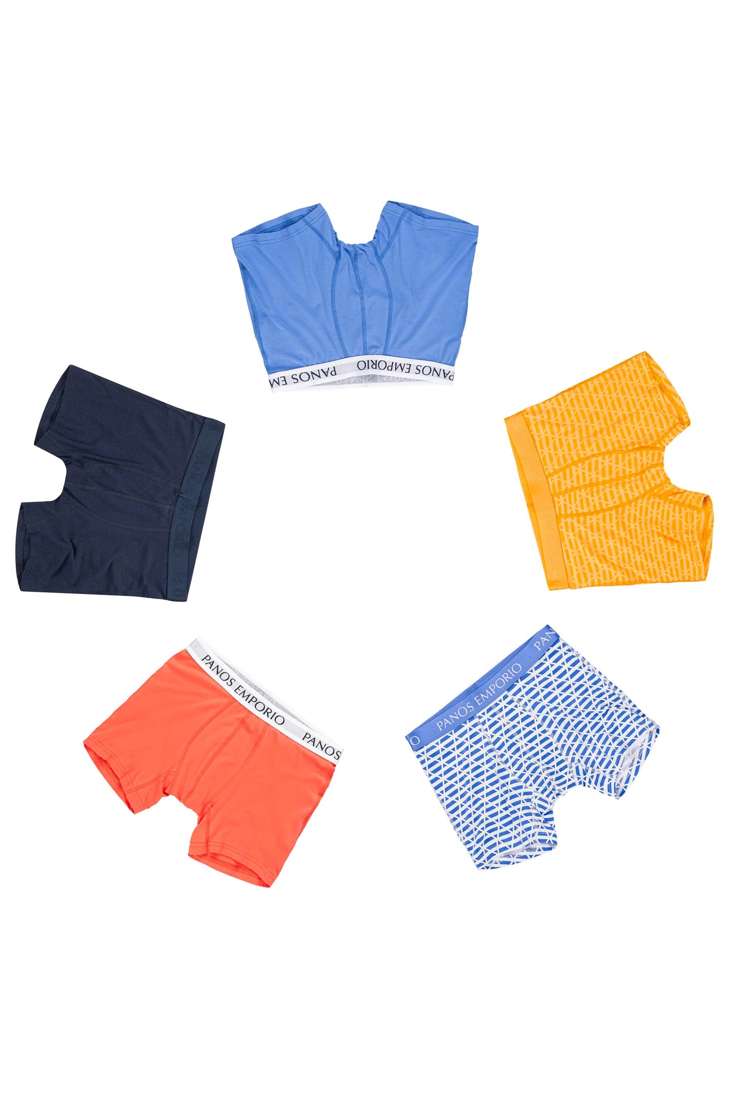 Eco Base Bamboo and Organic Cotton Boxer 5 Pack, Symbol Blue