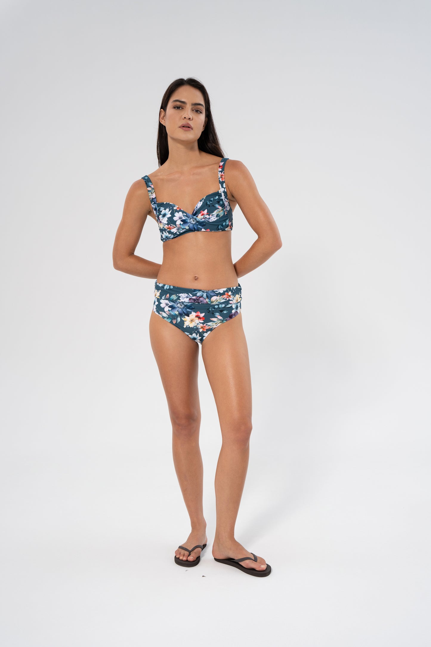 Fleur Chara Bikini Bottom - Lagoon