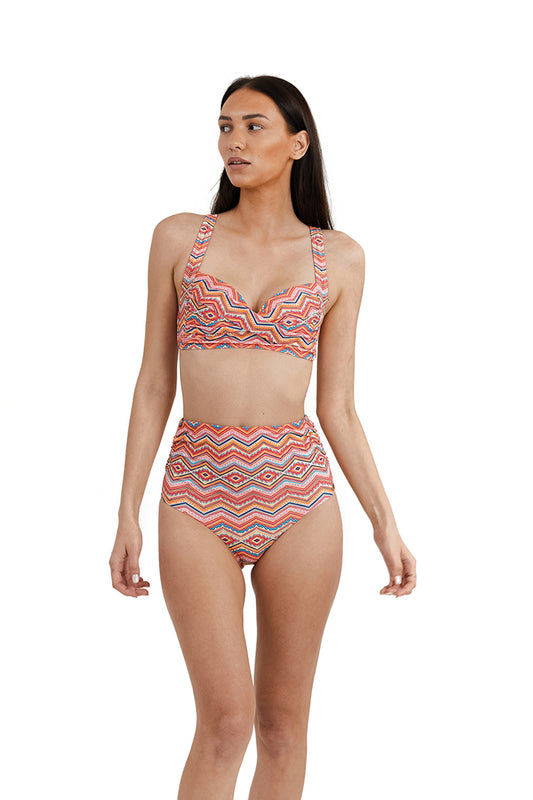 Panos Emporio  Recycled Twisted Medea Bikini Top, Art Deco