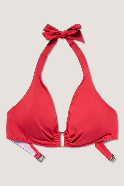Mia Halterneck Bikini Top – Lipstick Red