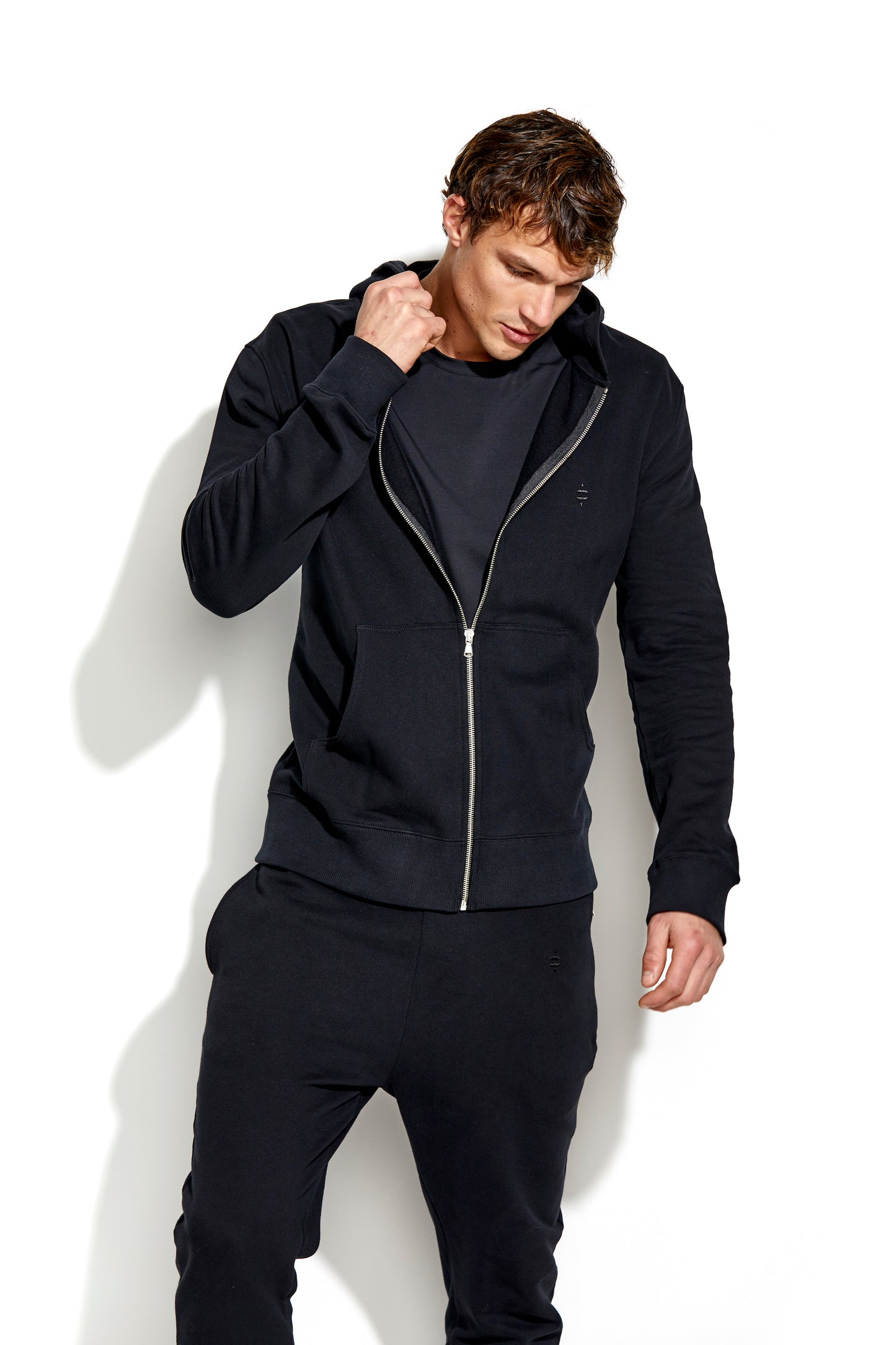 Organic Cotton Element Hoodie, Black