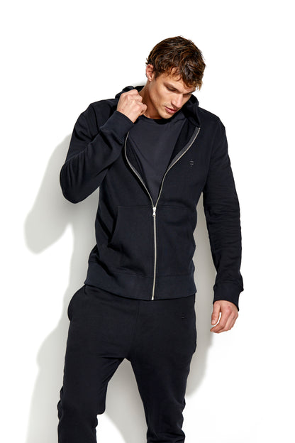 Organic Cotton Element Hoodie, Black