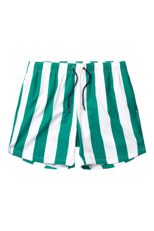 Classic Retro Stripe - Peacock/white
