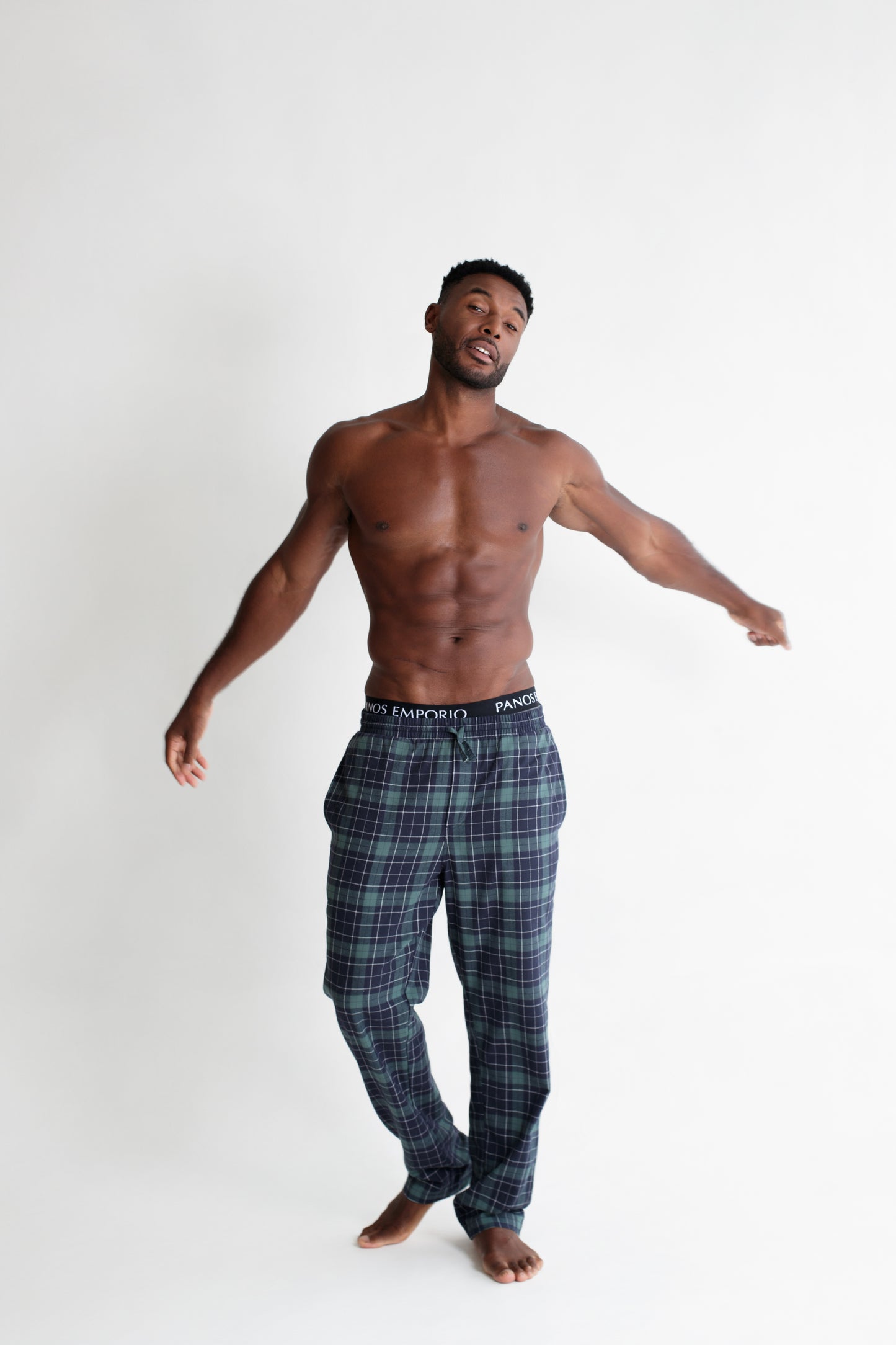 Pyjama trousers - Green Plaid