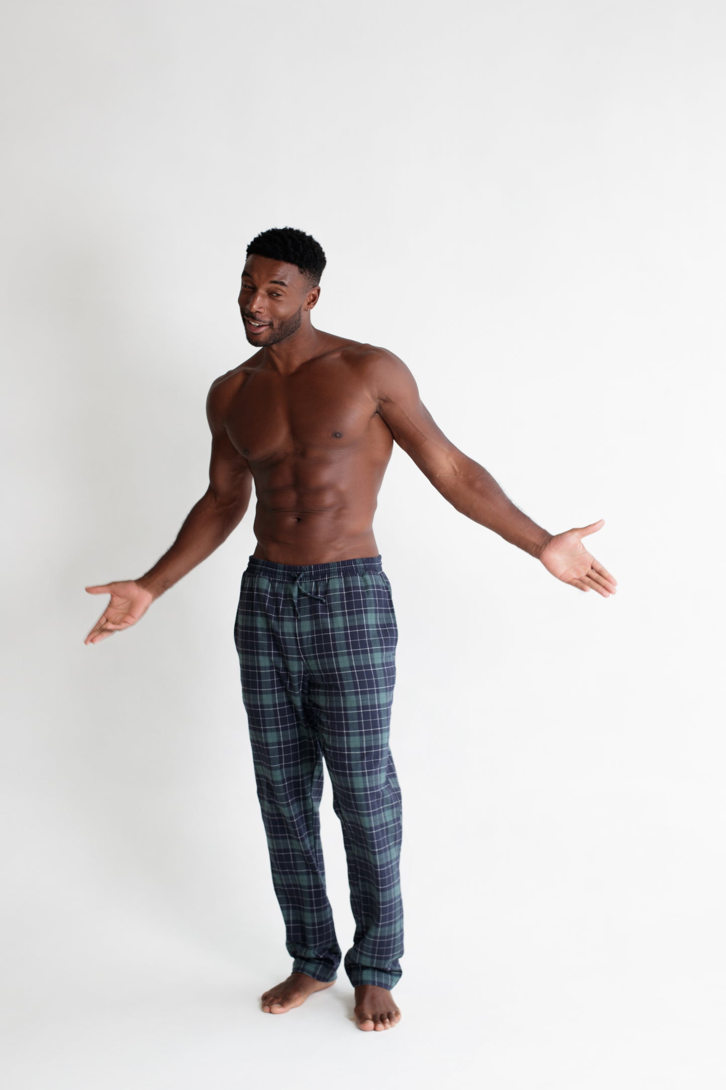 Pyjama trousers - Green Plaid