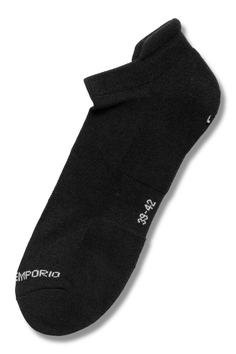 Unisex Cotton Casual Sneaker, Black, 6 pack