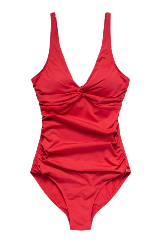 Simi Solid Swimsuit Recycled - Lipstick red