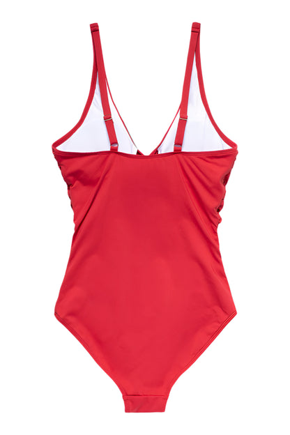 Simi Solid Swimsuit Recycled - Lipstick red