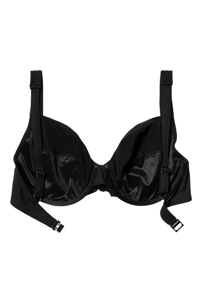 Panos Emporio  Recycled Electra Underwired Full Cup Bikini Top, Black