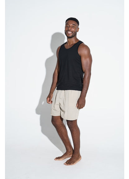Panos Emporio Eco Bamboo and Organic Cotton Vest, Black
