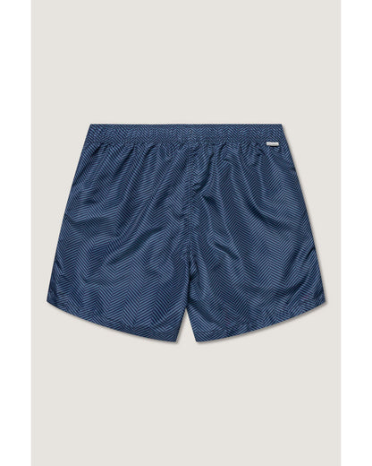 LUXE Ultra-Light Swim Shorts – Dark Blue Herringbone
