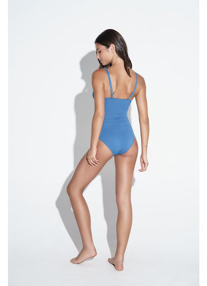 Simi Solid Swimsuit Recycled - High tide