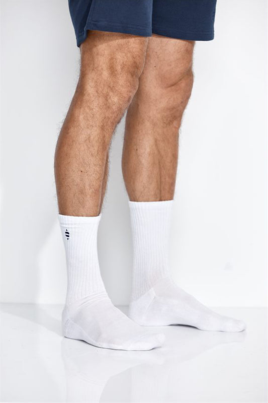 Organic Cotton Ribbed Crew Socks, 3 Pack