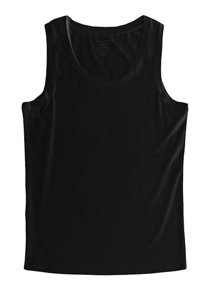 Panos Emporio Eco Bamboo and Organic Cotton Vest, Black