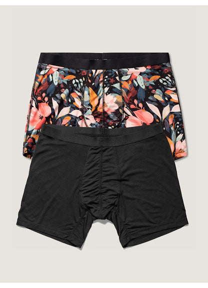 Panos Emporio EcoVero Boxers - 2 Pack, Magnolia/Black