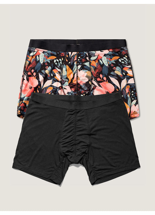 Panos Emporio EcoVero Boxers - 2 Pack, Magnolia/Black