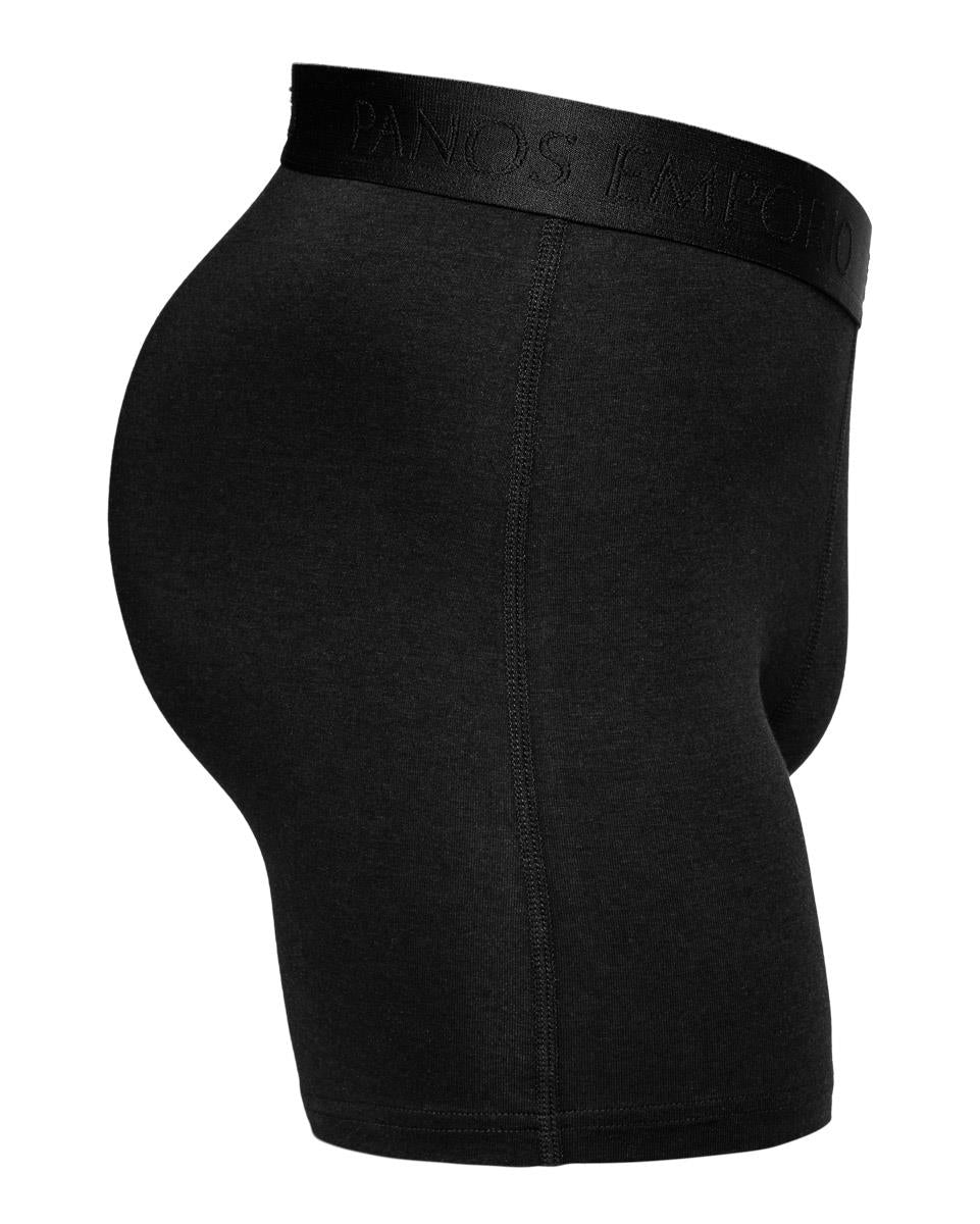 Panos Emporio Eco Base Bamboo and Organic Cotton Boxer - 5 Pack, Black