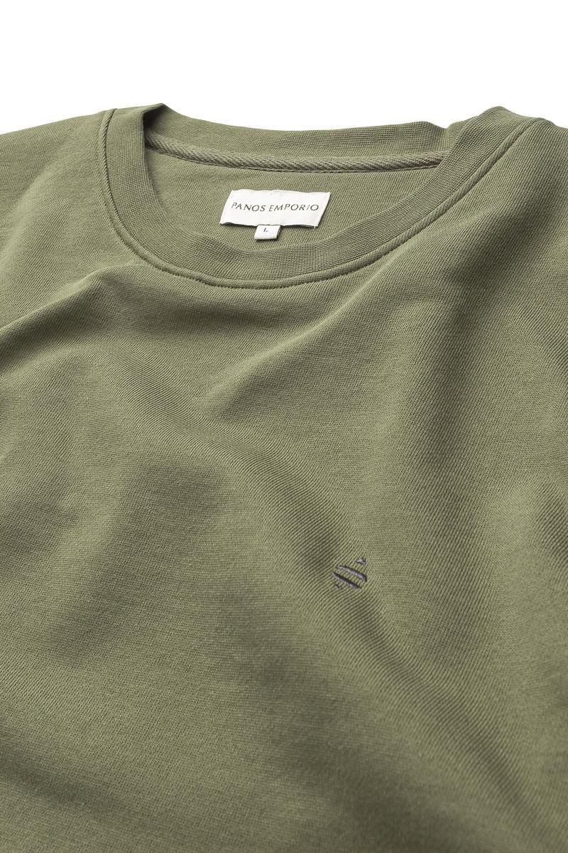 Panos Emporio  Organic Cotton Element Sweater, Olive