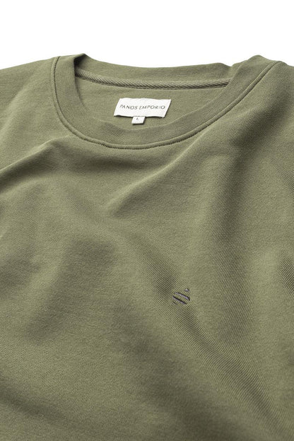 Panos Emporio  Organic Cotton Element Sweater, Olive