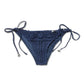 Crochet Lace Kandia Side Tie Bikini Brief, Navy