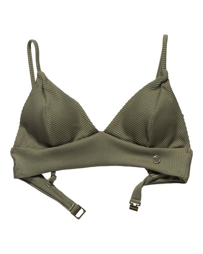 Thyme Theia Bralette Bikini Top, Green.