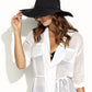 100% Cotton Ismene Cover Up Dress, White