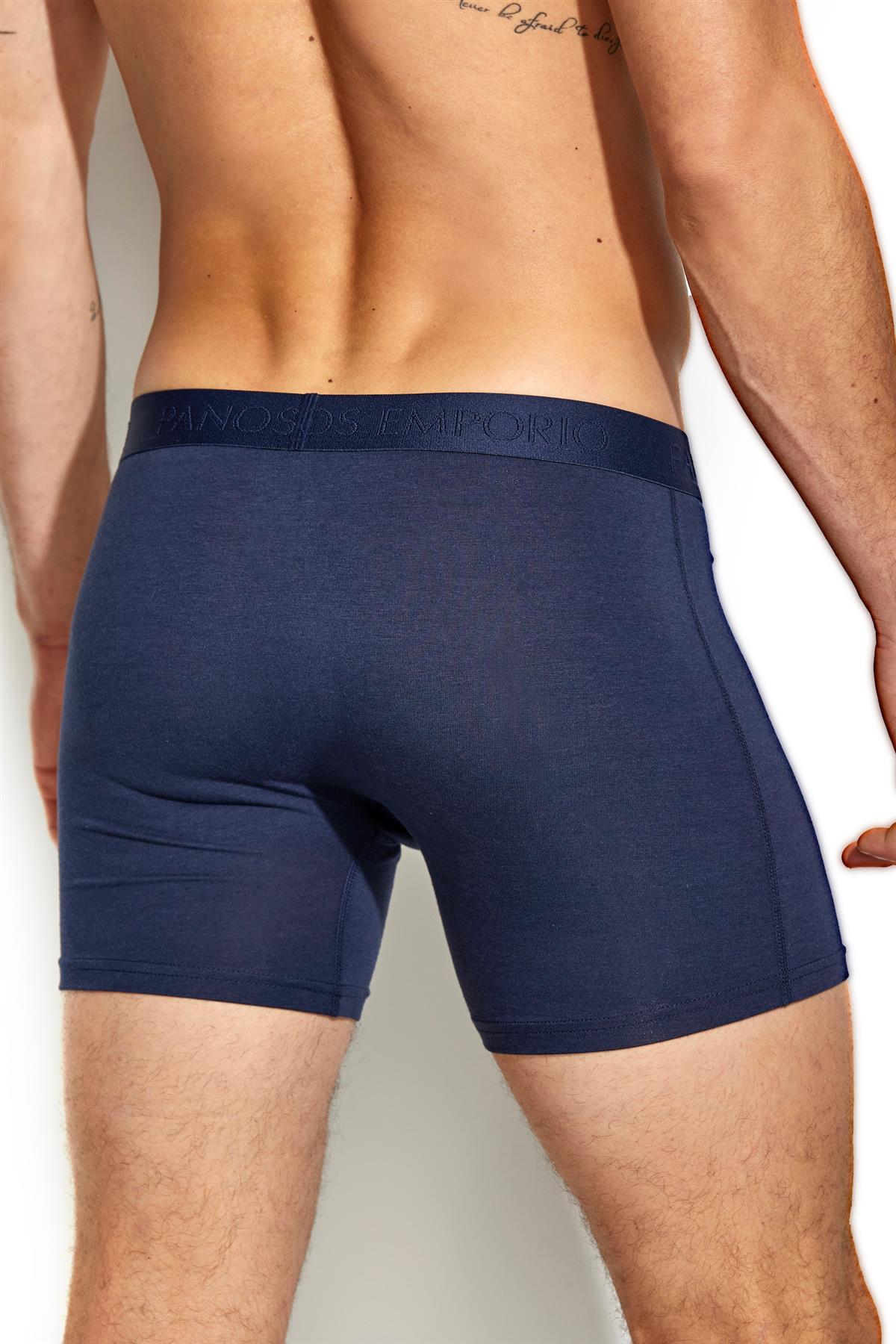 Panos Emporio  Eco Base Bamboo and Organic Cotton Boxer 3 Pack, Colour:  Navy