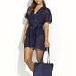 100% Cotton Kea Cover Up Dress, Navy