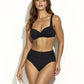 Recycled Twisted Medea Bikini Top, Black