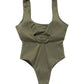 Thyme Sienna High Cut Swimsuit, Green