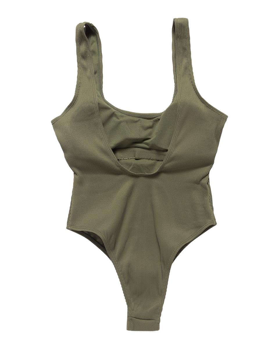Thyme Sienna High Cut Swimsuit, Green