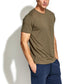 Eco Bamboo and Organic Cotton T-shirt Crew, Olive