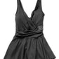 V Neck Venezia Skirted Swimsuit, Black