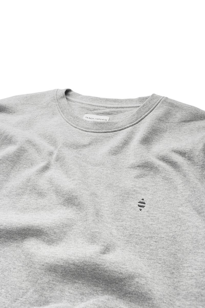 Panos Emporio  Organic Cotton Element Sweater, Grey Melange