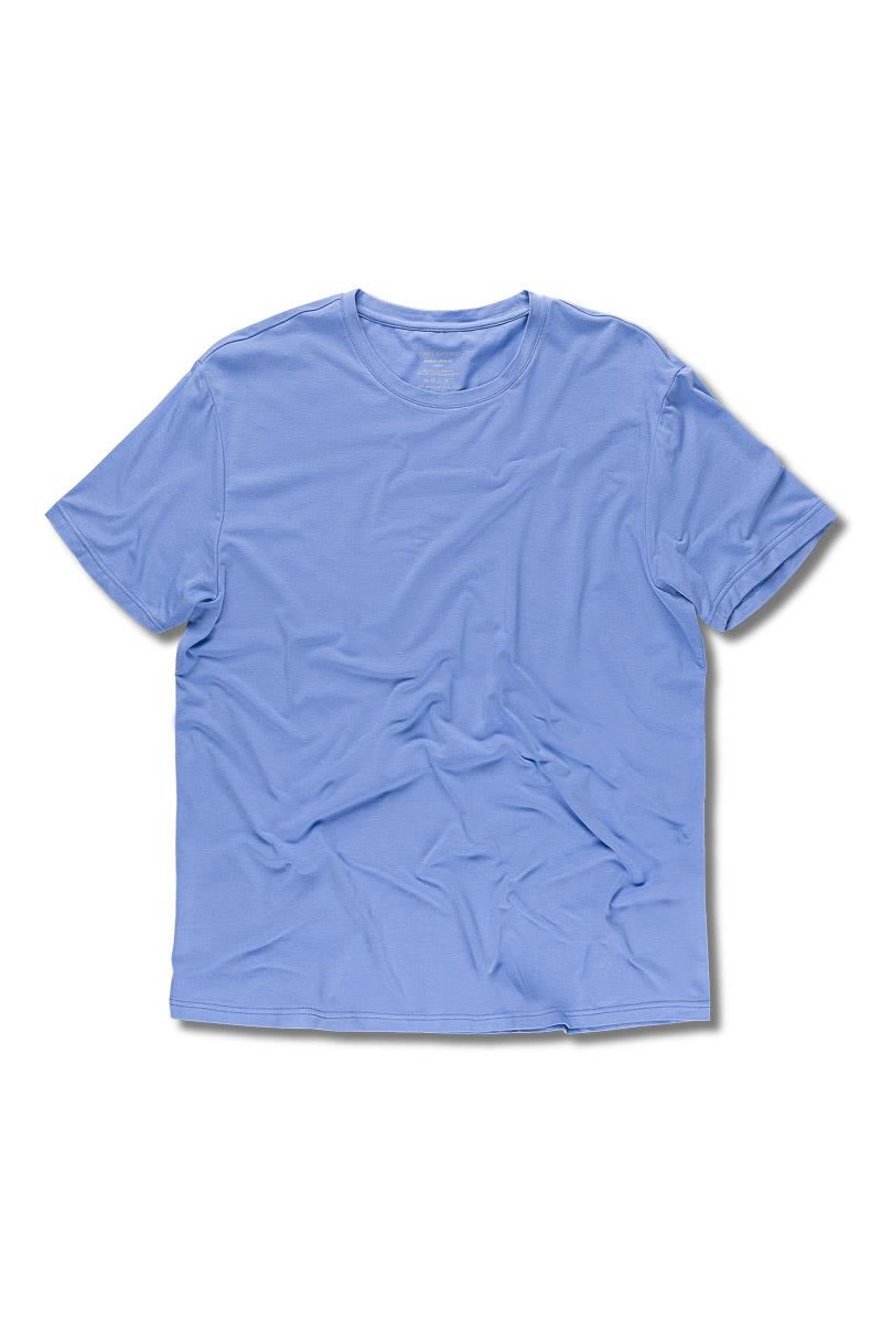 Panos Emporio  Eco Bamboo and Organic Cotton T-shirt Crew, Colour:  Light Blue