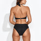 High Waisted Olympia Diva Bikini Brief, Black Leopard Jacquard