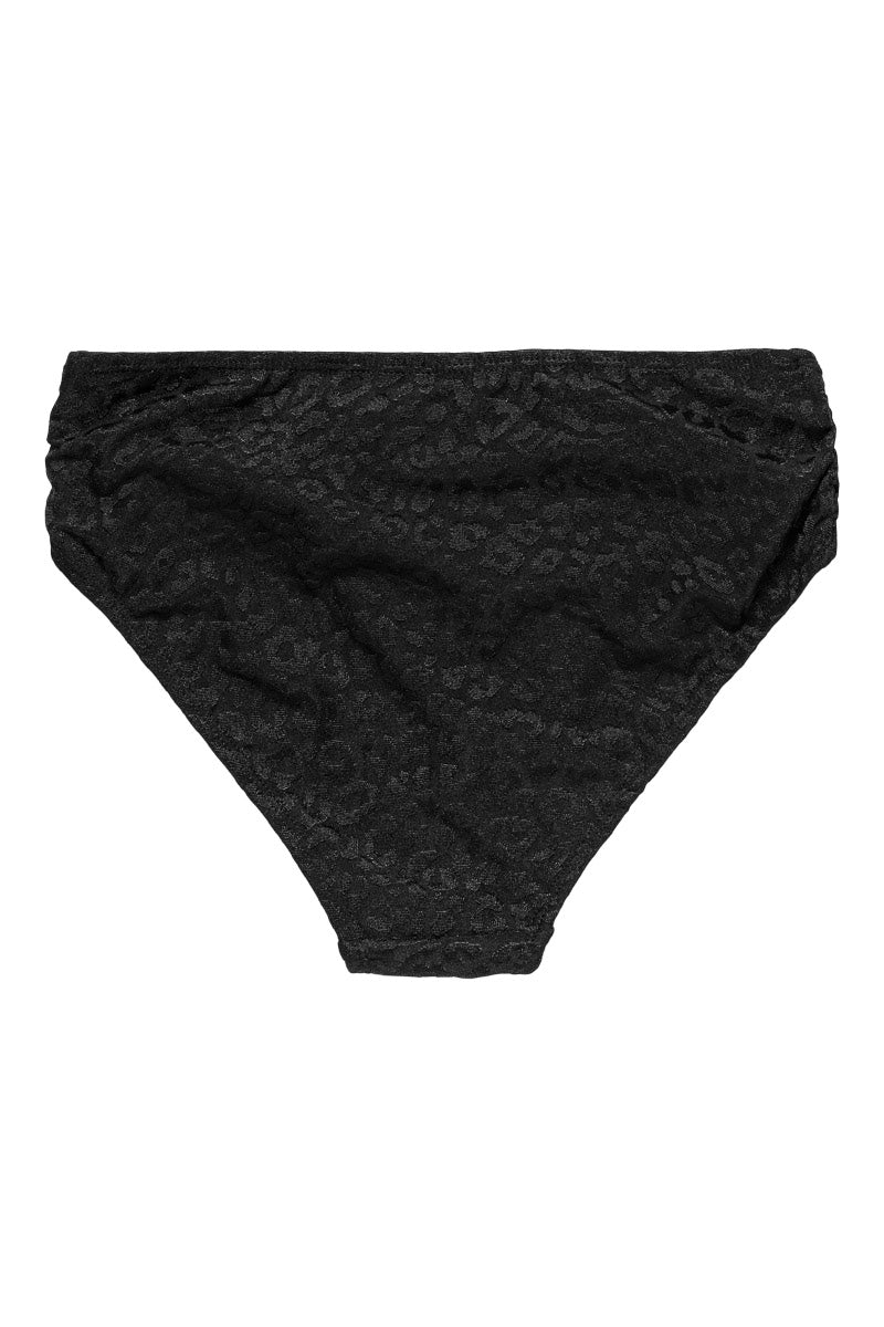 Panos Emporio  High Waisted Olympia Diva Bikini Brief, Black Leopard Jacquard