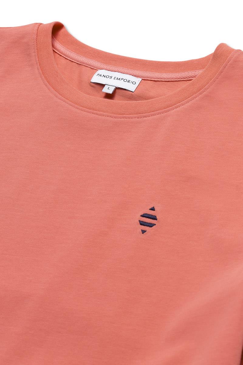 Panos Emporio  Organic Cotton Element T-Shirt, Colour: Coral