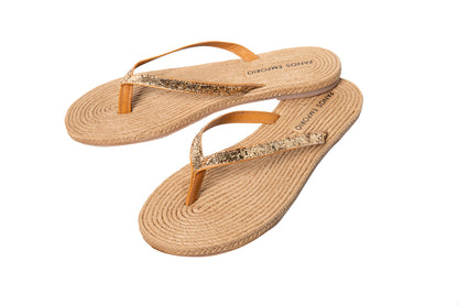Charlize Gold Glitter Flip Flop